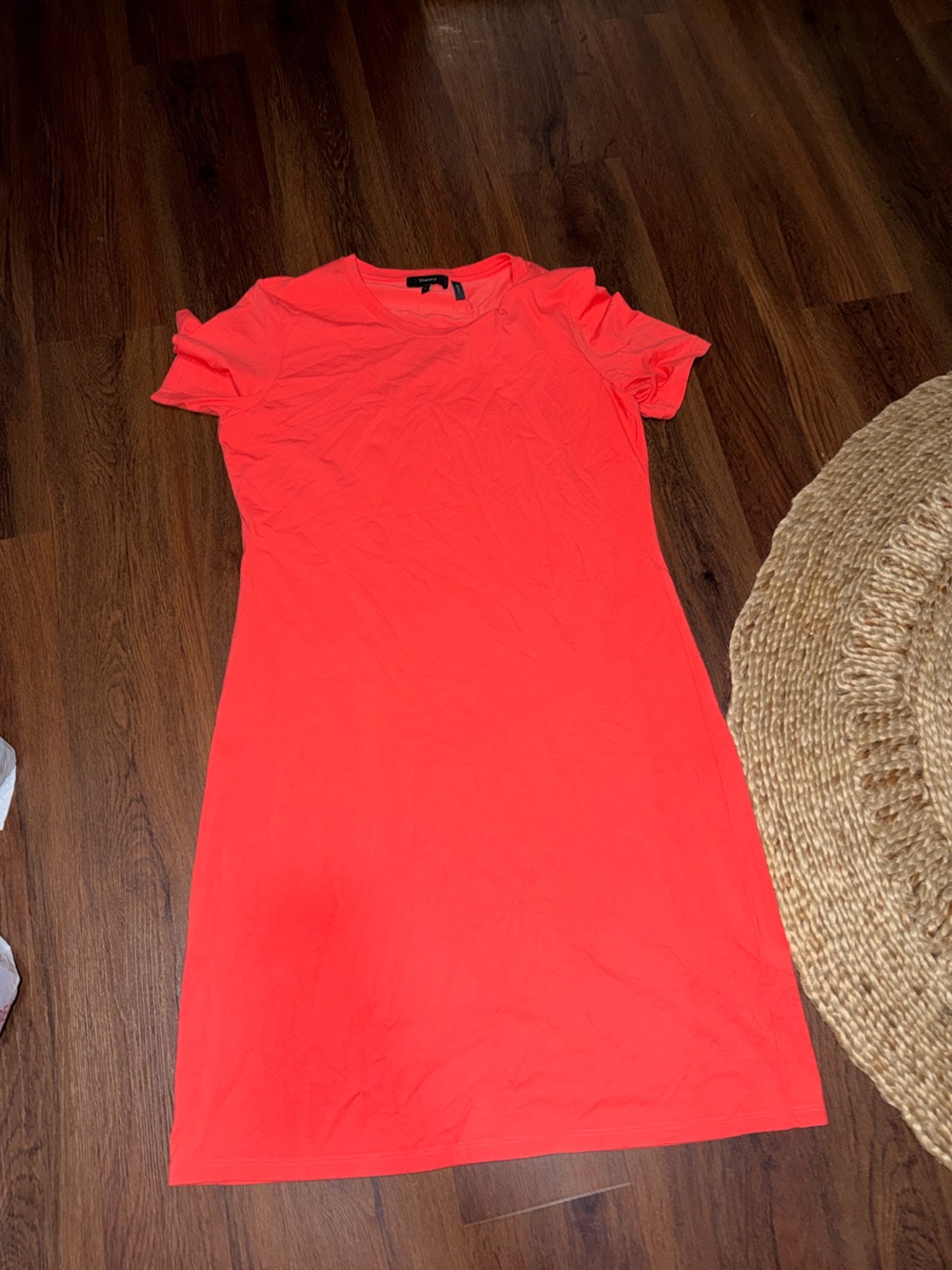 Theory coral tee shirt dress $198 L summer casual classic party preppy - Picture 2 of 6